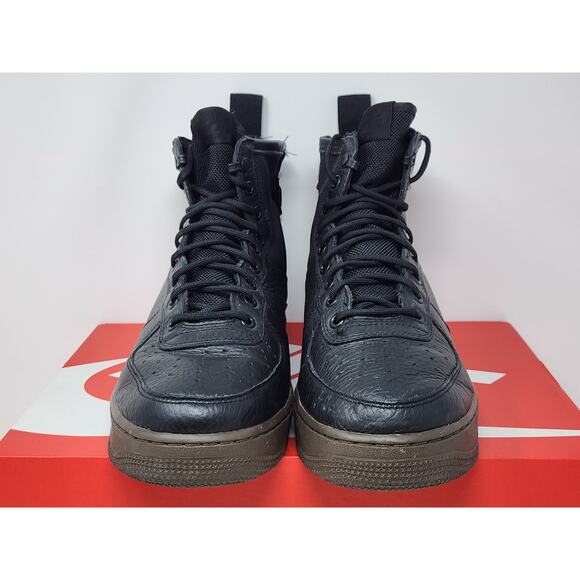 Nike SF Air Force 1 Mid BLACK 917753-002 Size 10 WORN - Picture 2 of 8